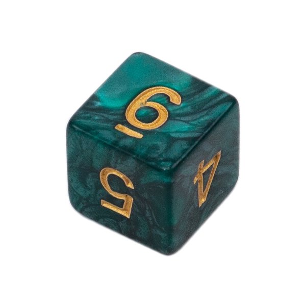 7 kości.RPG-Perłowe.Ciemnozielone.REBEL