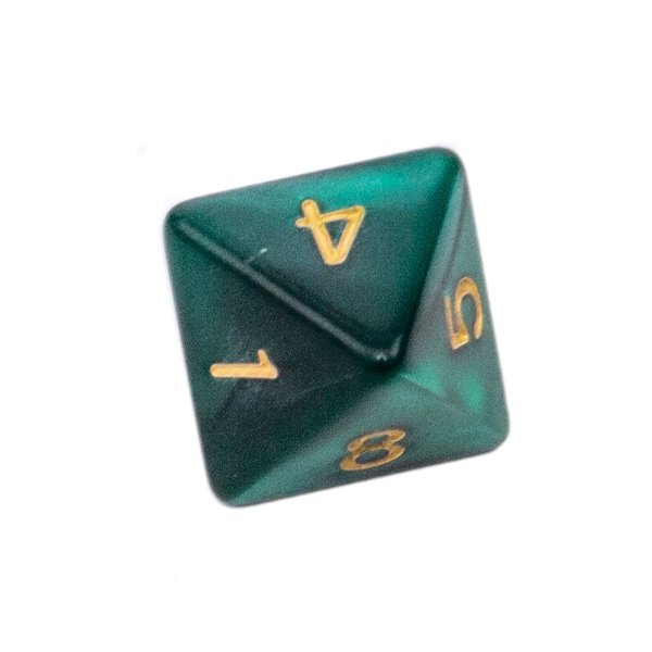 7 kości.RPG-Perłowe.Ciemnozielone.REBEL