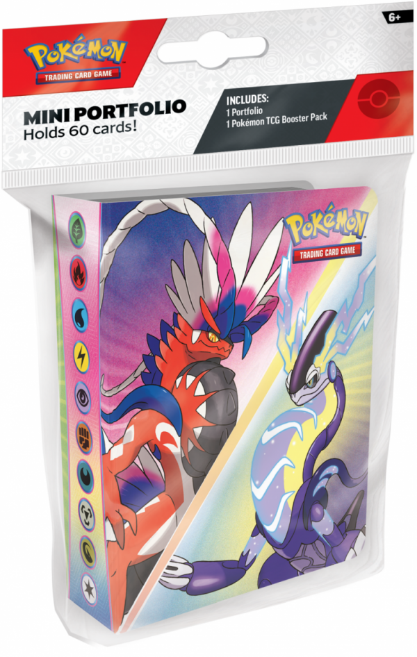 Pokémon TCG: Scarlet &amp; Violet - Mini Portfolio na 60 kart + booster