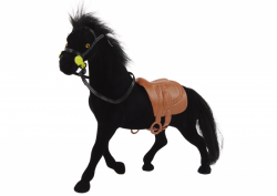 Figurka Aksamitny Koń Czarny Farma