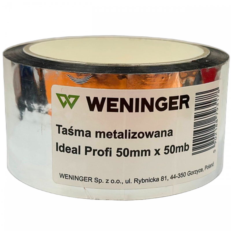 WENINGER taśma do łączenia podkładów 25m Taśma łączeniowa Aluminiowa metalizowana ideal profi 50mmx50mb