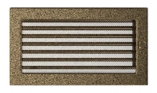 KRATKI PL kratka kominkowa 17x30 czarno-złota z żaluzją