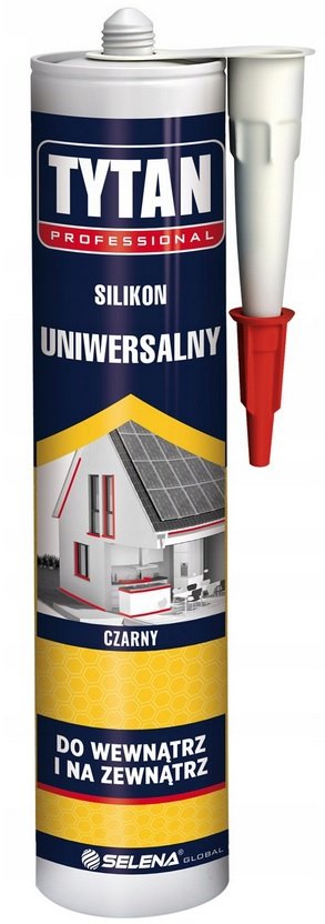 SELENA tytan silikon uniwersalny 280 ml czarny