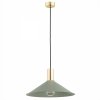 LAMPA WISZĄCA SZAŁWIA ZŁOTA MOSIĄDZ METALOWA LOFT INDUSTRIALNA W KOLORZE ZIELONYM SZAŁWIOWYM DO KUCHNI JADALNI NAD STÓŁ ARGON MINORI 4913