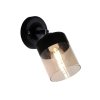 KINKIET CZARNY SZKLANY ZUMA LINE PORTO CL19020-1W-BL