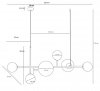 ALDEX DIONE 6 BRASS 1092K40  LAMPA WISZĄCA PATYNA MOSIĄDZ KULE BIAŁE ELEGANCKA