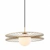 ITALUX SANDY MDM-4002/1 GD LAMPA WISZĄCA NOWOCZESNA ZŁOTO BIAŁA DRUCIANA DO SALONU 