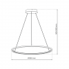 MILAGRO SATURNO BLACK ML8864 65W LED LAMPA WISZĄCACZARNA KOŁO OBRĘCZ RING 120CM IP44