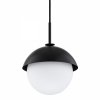 ARGON CAPPELLO 8295 LAMPA WISZĄCA CZARNA KULA BIAŁA SZKLANA