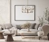 ITALUX PERANO PND-4215-8-HBR LAMPA WISZĄCA BRĄZ ANTYCZNY BURSZTYNOWE KLOSZE