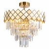 LAMPA SUFITOWA KRYSZTAŁOWA GLAMOUR Z KRYSZTAŁKAMIMILAGRO Plafon CARISMA GOLD 9xE14