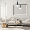 LAMPA WISZĄCA CZARNA KULA BIAŁA 10CM NAD STÓŁ BAR WYSPĘ DO KUCHNI JADALNI MILAGRO PLAY BLACK MLP0970