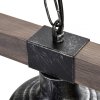 MILAGRO Lampa wisząca FARO BLACK / WOOD 2xE27 60W