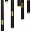 MILAGRO Lampa wisząca MONZA BLACK / GOLD 7xG9 8W