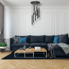 MILAGRO Lampa wisząca MONZA BLACK / GOLD 7xG9 8W