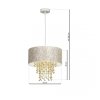 MILAGRO Lampa wisząca ALMERIA WHITE/GOLD 1xE27