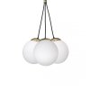 MILAGRO MLP6499 SPARTA BLACK GOLD LAMPA WISZĄCA CZARNO ZŁOTA KULE BIAŁE