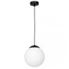 MILAGRO MLP6522 LIMA BLACK LAMPA WISZĄCA CZARNA KULA MLECZNA BIAŁA KLOSZ