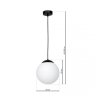 MILAGRO MLP6522 LIMA BLACK LAMPA WISZĄCA CZARNA KULA MLECZNA BIAŁA KLOSZ