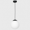 MILAGRO MLP6522 LIMA BLACK LAMPA WISZĄCA CZARNA KULA MLECZNA BIAŁA KLOSZ