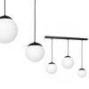 MILAGRO MLP6524 LIMA BLACK LAMPA WISZĄCA CZARNA KULE MLECZNE BIAŁE KLOSZE