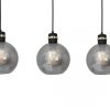 MILAGRO MLP6531 OMEGA BLACK LAMPA WISZĄCA CZARNO ZŁOTA GRAFITOWE KLOSZE KULE