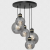 MILAGRO MLP6534 OMEGA BLACK LAMPA WISZĄCA CZARNO ZŁOTA GRAFITOWE KLOSZE KULE
