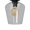 MILAGRO MLP6602 SANTIAGO CLEAR LAMPA SUFITOWA CZARNA KLOSZ PRZEŹROCZYSTY