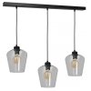 MILAGRO MLP6608 SANTIAGO CLEAR LAMPA WISZĄCA CZARNA KLOSZE PRZEŹROCZYSTE 