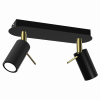 MILAGRO Lampa sufitowa PRESTON GOLD/BLACK 2x mini GU10