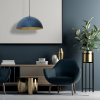 MILAGRO Lampa wisząca BETA NAVY BLUE/GOLD 1xE27 45cm