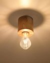 Plafon SALGADO naturalne drewno lampa sufitowa walec E27 LED SOLLUX LIGHTING
