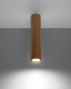 Plafon ZEKE 30 dąb drewno punktowa nowoczesna lampa sufitowa Gu10 LED SOLLUX LIGHTING