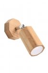Kinkiet ZEKE dąb drewno punktowa nowoczesna lampa ścienna ruchomy klosz Gu10 LED SOLLUX LIGHTING