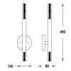ZUMA LINE W0461-02E-F4F4 ONE KINKIET CHROM TUBA GÓRA DÓŁ