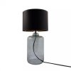 ZUMA LINE LAMPA STOŁOWA CZARNO ZŁOTY ABAŻUR SAMASUN GFRAFIT 5505BKGO