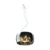 LAMPA WISZĄCA KRYSZTAŁOWA SZKLANA Z KRYSZTAŁKAMI W STYLU GLAMOUR DO SALONU SYPIALNI CHROM SMOKY P0076-05L-F4FZ CRYSTAL ZUMALINE