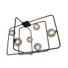 NOWOCZESNA LAMPA SUFITOWA QUITO ZUMA LINE CZARNA KULE SZKLANE P17266-6