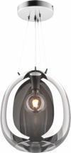 LAMPA WISZĄCA CHROM SZKLANA CZARNY KLOSZ P19066B-D38 MOON ZUMA LINE