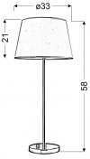 CANDELLUX LAMPA IBIS LAMPKA GABINETOWA 1X40W E14 SATYNA