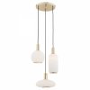 LAMPA WISZĄCA ZŁOTA MOSIĄDZ BŁYSZCZĄCA SZKLANA GLAMOUR NA KOLE DO SALONU SYPIALNI NAD STÓŁ ARGON SAGUNTO  1489