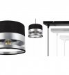 LAMPA WISZĄCA PODWÓJNA Z ABAŻUREM KOLORY INTENSE CHROM HOME LIGHT HOME