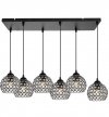 LAMPA SUFITOWA Z KRYSZTAŁKAMI CZARNA CRYSTAL HOME LIGHT HOME