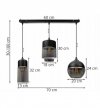 Lampa wisząca ze szklanymi kloszami - OSLO 2234/3/G/MIX LIGHT HOME