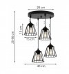 Lampa LOFT  - EDISON 1503/4/OW LIGHT HOME