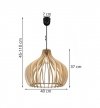 Zwis wiszący pojedynczy dekoracyjny - TIMBER 2363/1/LP LIGHT HOME