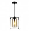 Lampa wisząca ze szklanymi kloszami - HELLA CAGE 2365/1/M LIGHT HOME