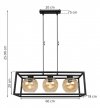 Lampa wisząca ze szklanymi kloszami - HAGA CAGE 2370/3/M LIGHT HOME