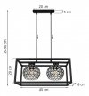 Lampa wisząca nowoczesna - CRYSTAL CAGE 2370/2 LIGHT HOME