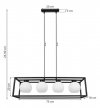 Lampa wisząca ze szklanymi kloszami - ELIZA CAGE 2370/4 LIGHT HOME